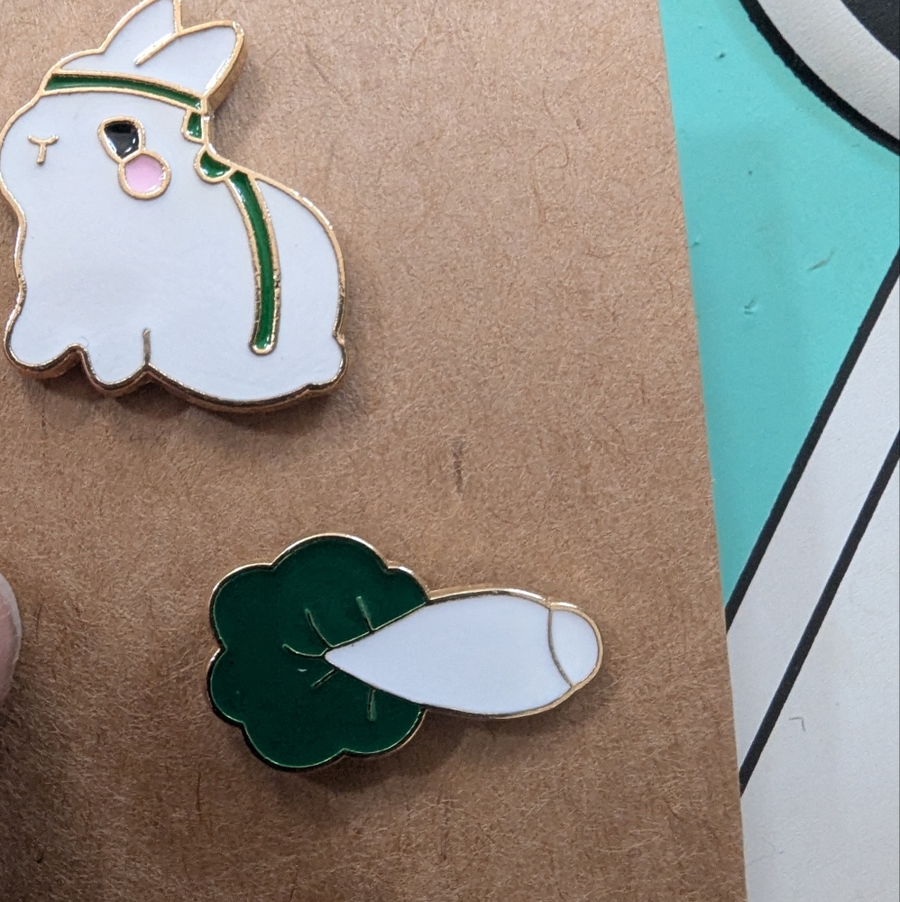 Kung Fu Bunny Enamel Pin Set